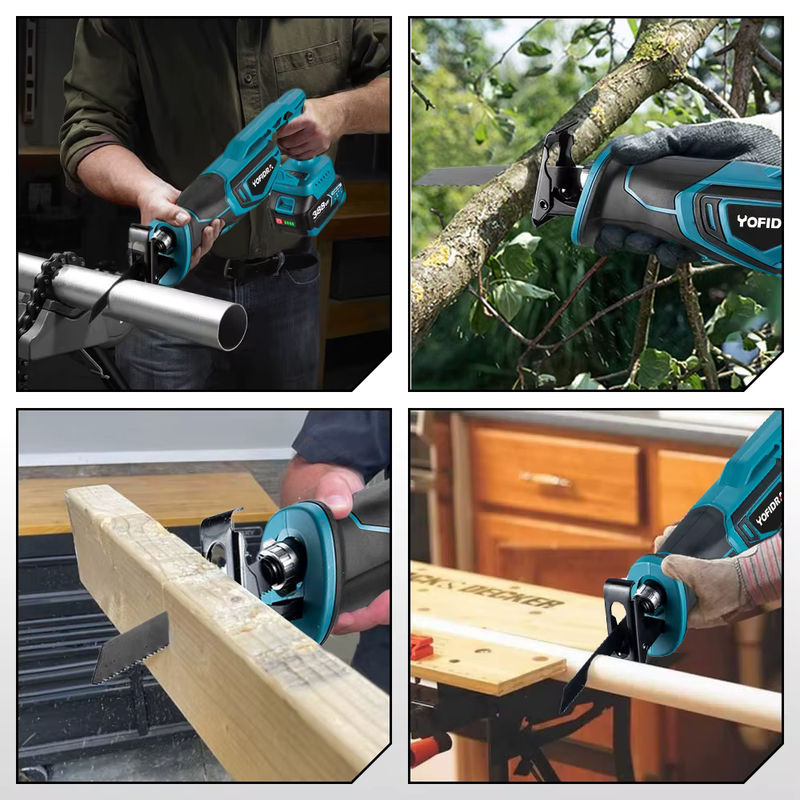 YOFIDRA Bürstenlose Hand-Säbelsäge mit 3000 RPM für Holz und Metall, Blau, kompatibel mit Makita LXT Akkus - Bild 5