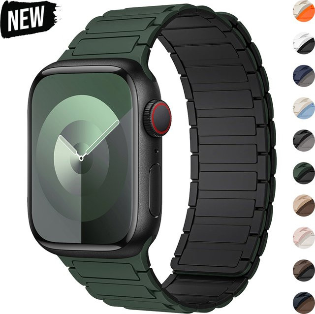 CAOWTAN Uhrenarmband Silikon, Schwarz, Unisex - Bild 1