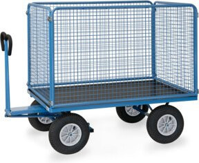 Fetra Handpritschenwagen 6445L in Blau mit Luft-Bereifung und 1000kg Tragkraft - Bild 1