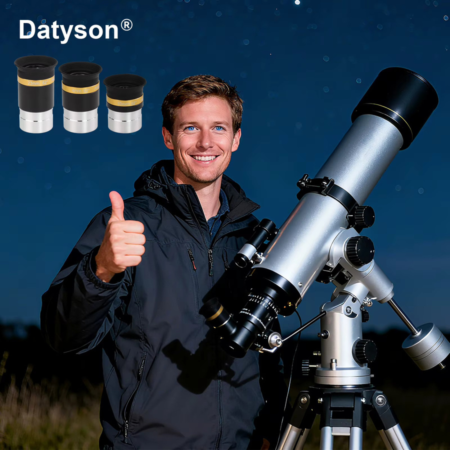 Datyson Weitwinkel-Objektiv Set für astronomische Teleskope, 4/10/23 mm, 62 Grad, asphärisch, HD-vollständig beschichtet, Schwarz, 1,25 Zoll - Bild 5