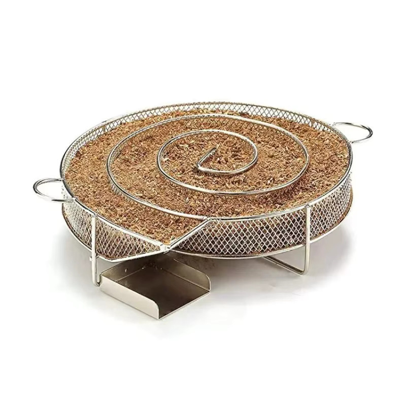 Edelstahl Grill Rauchbox Kaltrauchgenerator für Outdoor Grill Zubehör in Silber, B/T/H: 20,5 x 18,2 x 4,5 cm - Bild 2