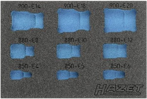Hazet 2K-Weichschaum-Einlage 163-360L in Blau, B/T/H: 17,2 x 11,4 x 1,63 cm - Bild 1