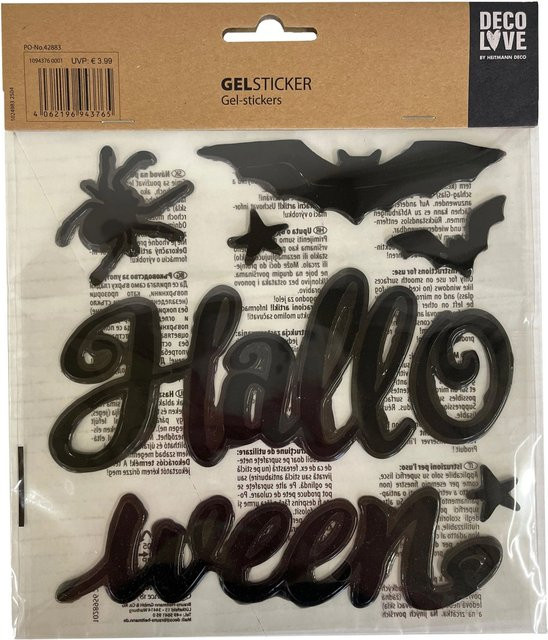 Brauns-Heitmann Halloween Gel Sticker Schwarz B: 20 mm, H: 24 mm - Bild 1