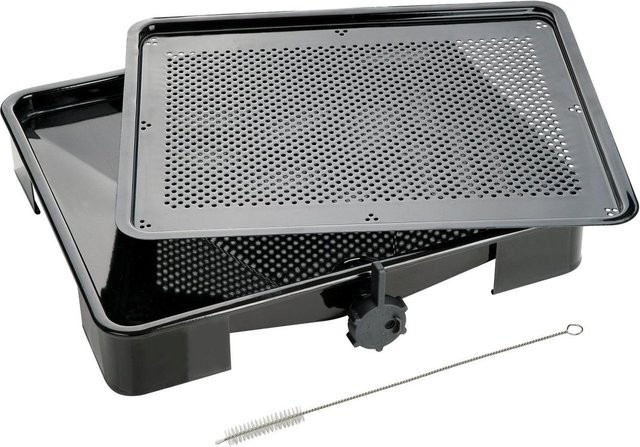Zenker SRT Bratenblech aus Emaille mit Bratensaft-Funktion, Schwarz, rechteckig - Bild 1
