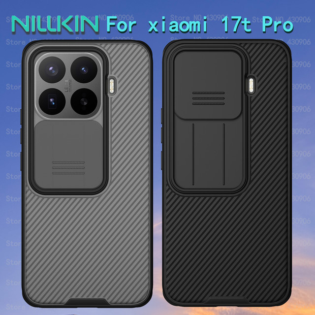 NILLKIN Camshield Shield Case für Xiaomi 17t Pro in Schwarz mit Linsenschutzabdeckung aus PC und TPU - Bild 1