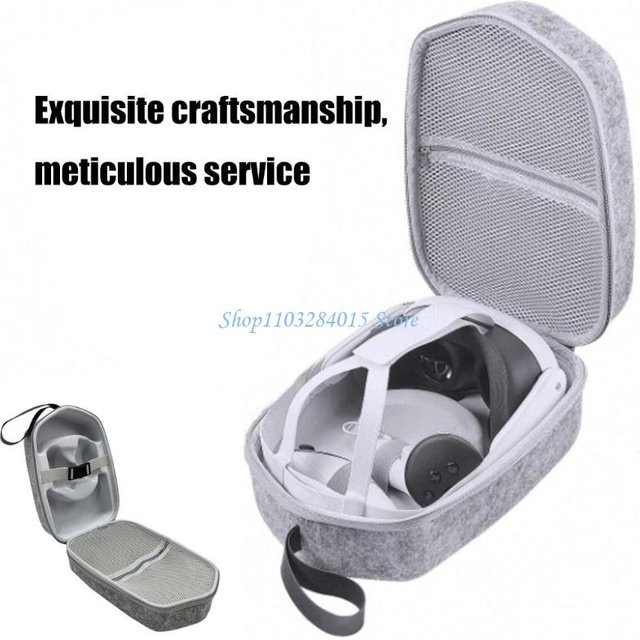 R6FF Kratzfeste Tragetasche für VR-Geräte mit Hartschale und ergonomischem Griff in Grau - Bild 1