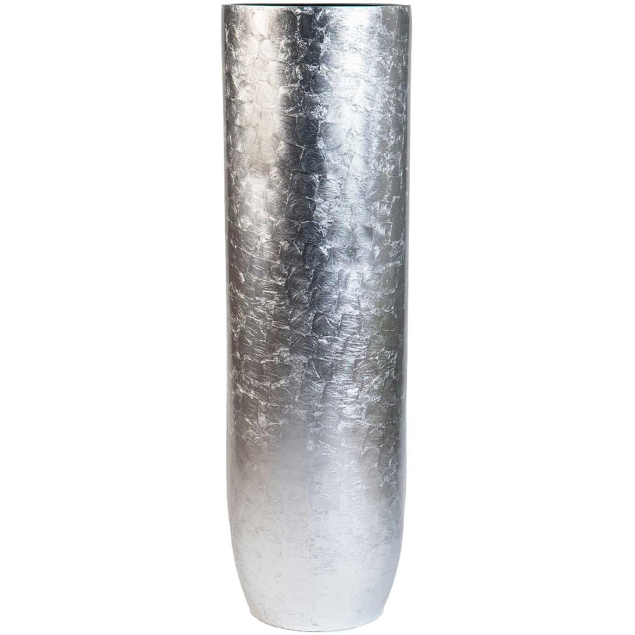 Vivanno Bodenvase Solerio modern in Blattsilber aus Fiberglas, B/T/H: 33 x 33 x 100 cm - Bild 2