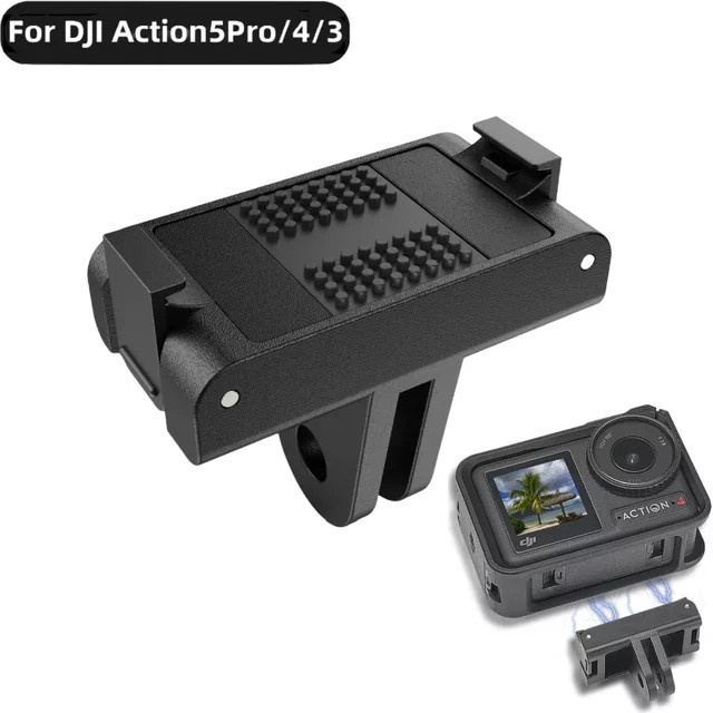 DJI Magnetischer Zweiklauenadapter mit 1/4 Zoll Gewinde für Action 5 Pro, 4 und 3 in Schwarz - Bild 1