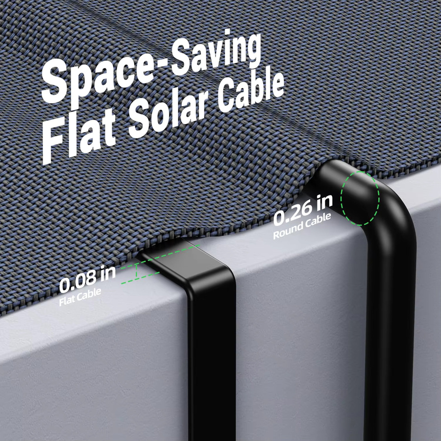 JMUYTOP 12AWG Flaches Solarpanel-Kabel für Balkonkraftwerke und Energiespeicherschränke, Länge: 10 m - Bild 2
