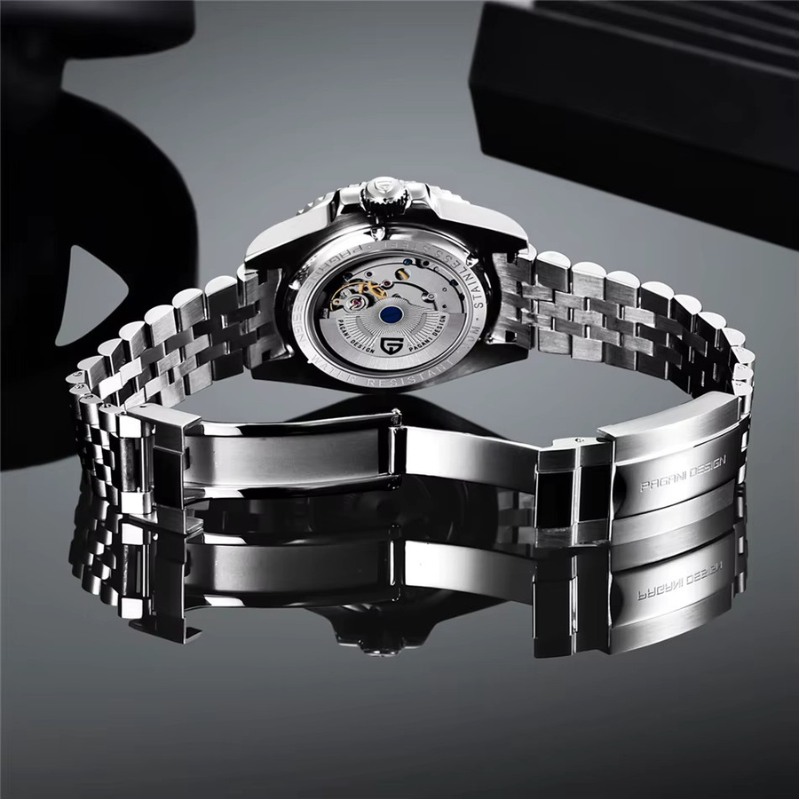 PAGANI DESIGN GMT-Automatikuhr, Keramik, Saphirglas, 40 mm, Herren - Bild 2
