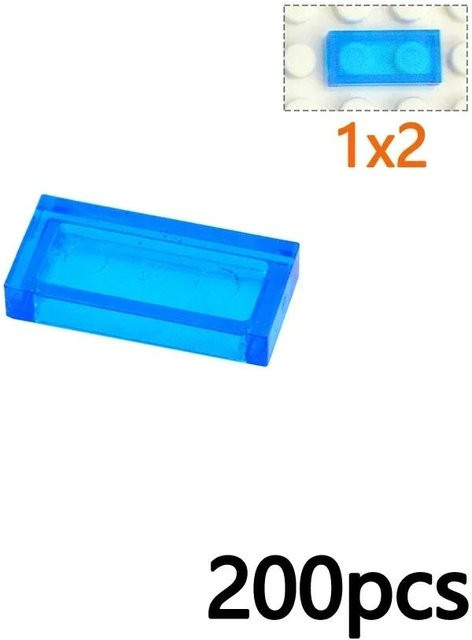 Leduo DIY Bausteine Transparente Glatte Fliesensteine, Lernspielzeug, ab 6 Jahren - Bild 1