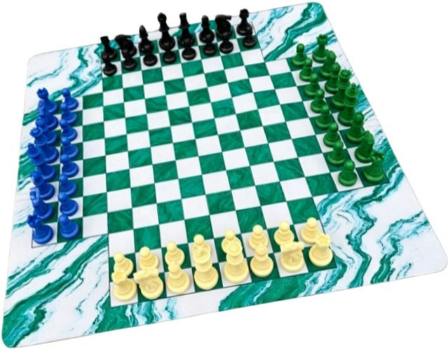 GoolRC 4-Spieler-Schachspiel, Strategiespiel, 4 Spieler, Gummimatte - Bild 1