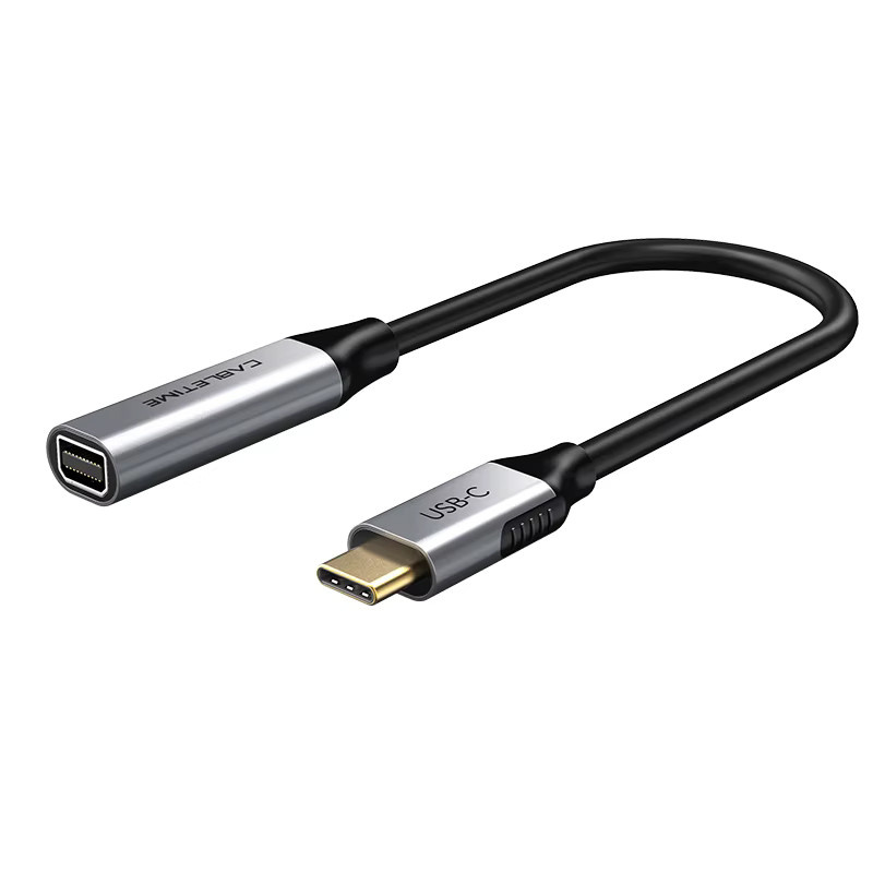 CABLETIME USB-C zu Mini DisplayPort Adapter 4K UHD Konverter in Grau - Bild 4