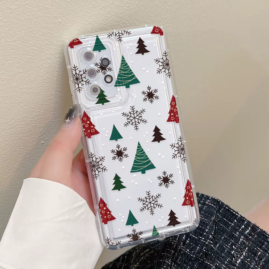 Schneeflocke Handyhülle für Samsung Galaxy S25 Ultra 5G, S24, S23, S22, S21, A73 5G, A71, S20 FE 5G, transparente TPU Abdeckung - Bild 3