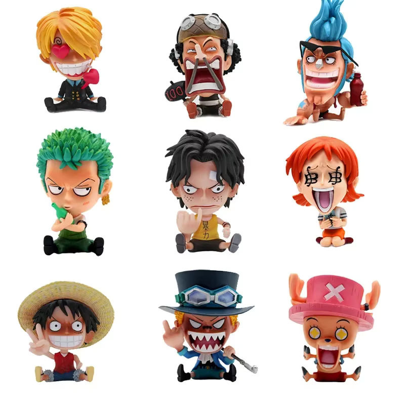 Bandai One Piece Anime Figuren Monkey D. Ruffy und Roronoa Zoro als Kawaii Q-Version PVC Modell in Mehrfarbig - Bild 2
