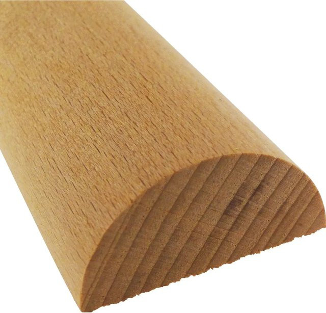 Halbrundstab Buche von Döllken Profiles, Farbe Braun, B/H: 20 x 10 mm, Länge: 1000 mm - Bild 1