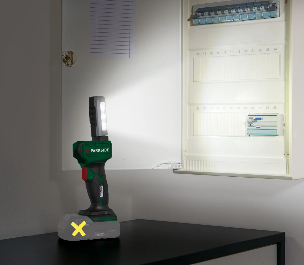 Parkside 20V PLHLA 20 Li C1 Akku-Arbeitsleuchte mit LED und Haken, Multicolour - Bild 2
