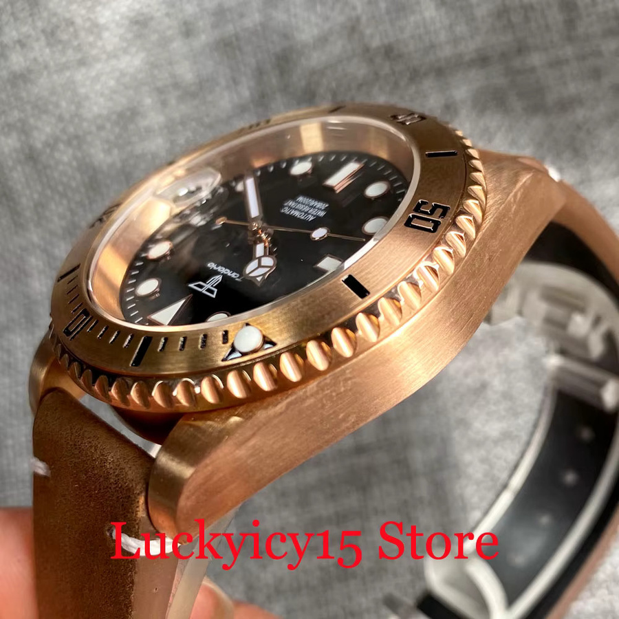 Tandorio Armbanduhr, Automatik, Bronze, Grün, 40 mm, Herren - Bild 3