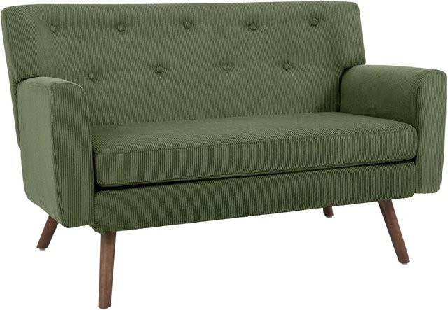 DELUKE Sofa ARNE 2-Sitzer aus Cord in Grün mit Armlehnen, B/T/H: 120 x 74 x 81 cm - Bild 1
