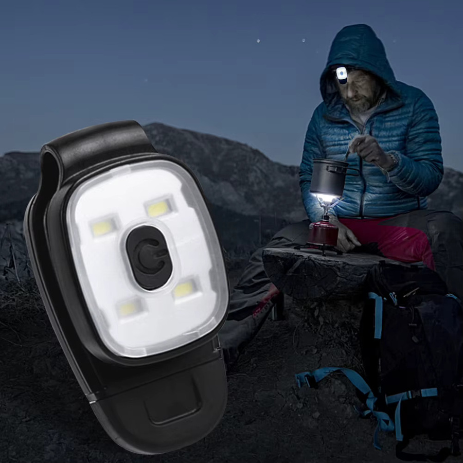 APWIKOGER Mini-Sicherheitsleuchte in Schwarz mit USB-Aufladung, IPX4 wasserdicht und coolweißem Licht für Notfälle und nächtliche Aktivitäten - Bild 2