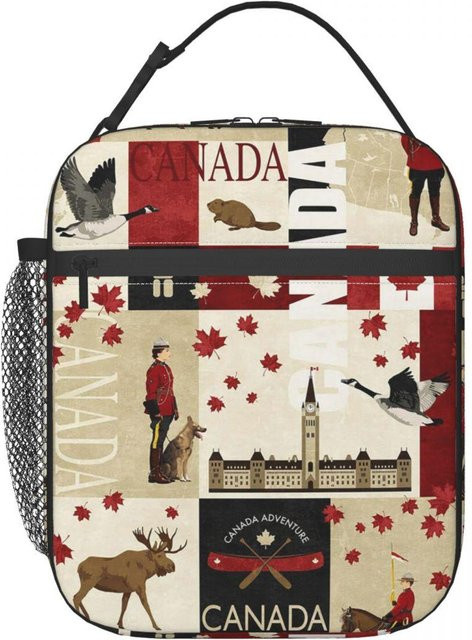 Thermische Lunchtasche mit Kanada Flaggen Design von Fancy Style Studio, Mehrfarbig - Bild 1