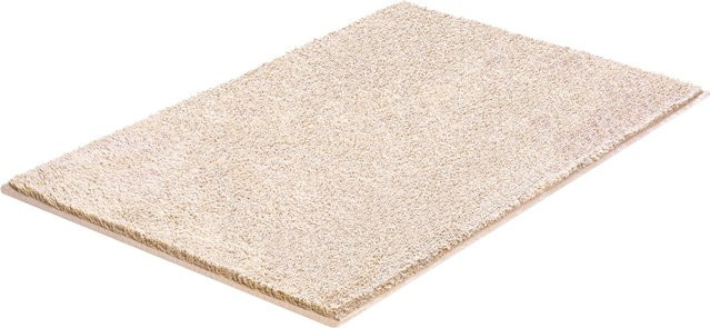 Badteppich aus 100% Baumwolle in Beige, quadratisch und rutschhemmend, für Fußbodenheizung geeignet - Bild 1