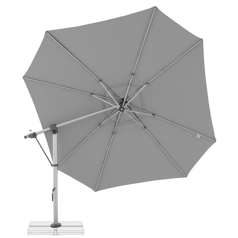 Doppler Pendelschirm Expert 400 Side in Hellgrau mit Ø 400 cm - Bild 4