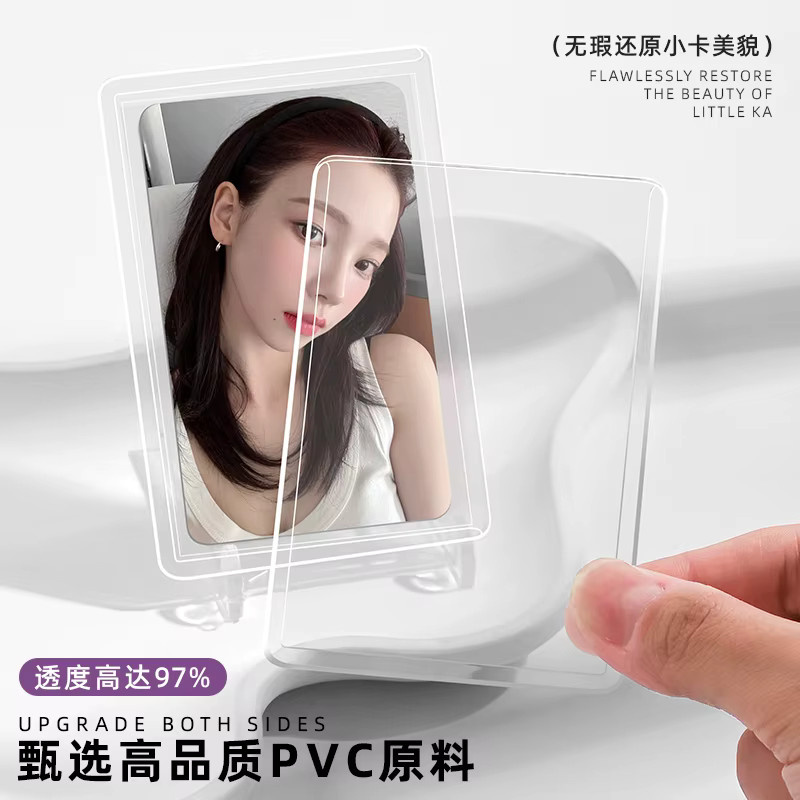 SINGBA Premium 3-Zoll-Hartkartenhüllen in Transparent, ultraklarer Schutz für Polaroid-Fotos und kleine Karten, Breite: 7,62 cm - Bild 2