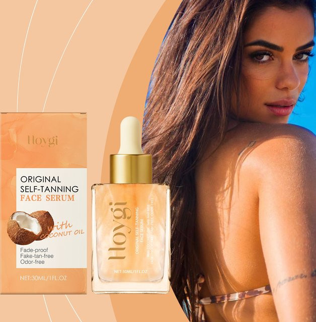 Hoygi Selbstbräunungs-Gesichtsserum mit Kokosöl, 30 ml, Unisex - Bild 1
