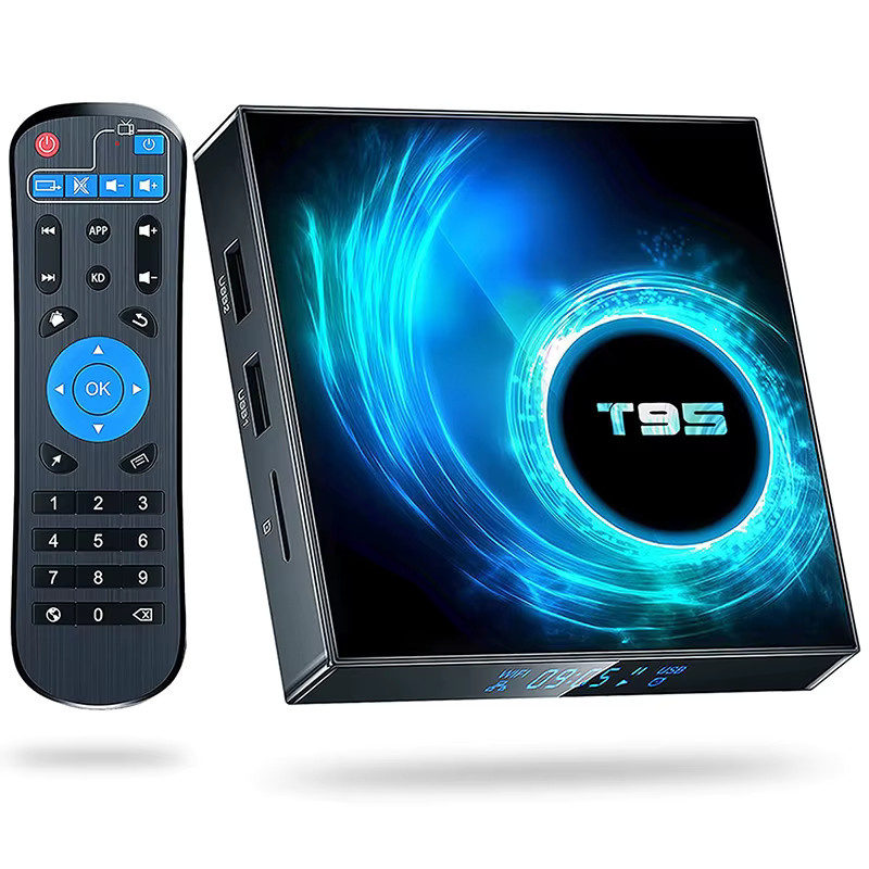 T95 Smart TV Box Media Streamer mit Allwinner H616 Quad-Core, Android 16.0, 64GB, Full HD und 8K Video-Dekodierung, Dual-WLAN, Schwarz - Bild 6