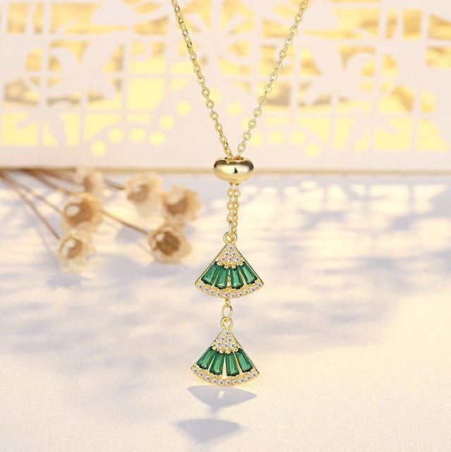 Wucifang Jewelry Halskette, Smaragd, Damen - Bild 1