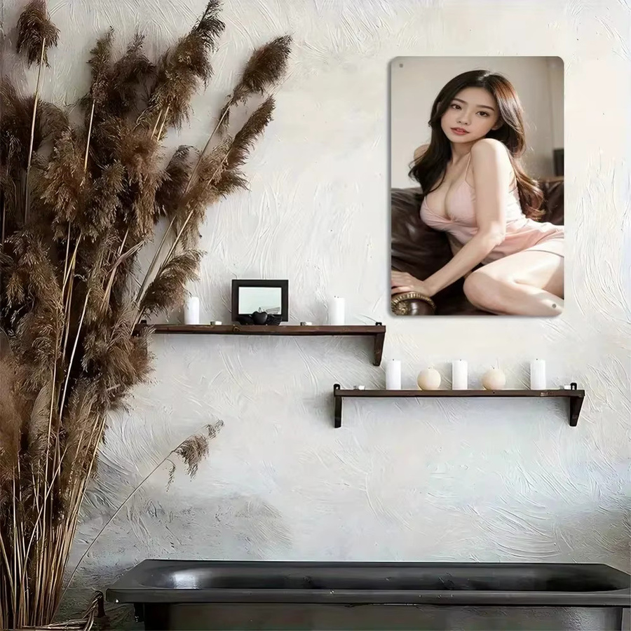 Smloy Wandkunst aus Metall Rosa Elegante 2D Eisen-Wanddekoration für dein Wohnzimmer - Bild 3