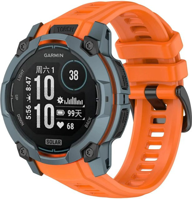 Garmin Uhrenarmband Silikon, orange, Unisex - Bild 1