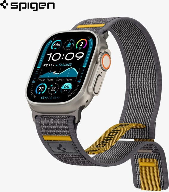 Spigen Lite Fit Ultra Strap Armband für Apple Watch in Grau, kompatibel mit Apple Watch Ultra 3/2/1 49 mm, 11/10 46 mm, 9/8/7 45 mm und SE3/SE2/6 44 mm - Bild 1