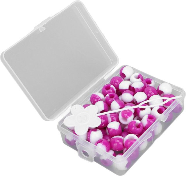 Koogeelife Haarperlen, 74 Stück, Kunststoff, violett, Unisex - Bild 1