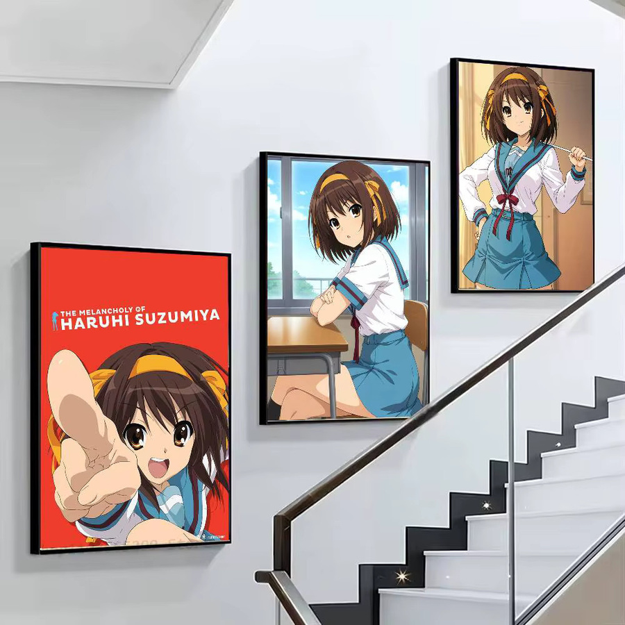 The Melancholy Of Haruhi Suzumiya Anime Poster Aufkleber, wasserfester Wandkunstdruck in Multicolour für deine Wohnzimmer und Schlafzimmer Dekoration - Bild 4