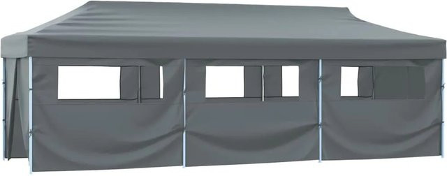 vidaXL Faltzelt Partyzelt Pop-Up mit 8 Seitenwänden in Anthrazit, B/T/H: 9 x 3 x 2,6 m - Bild 1