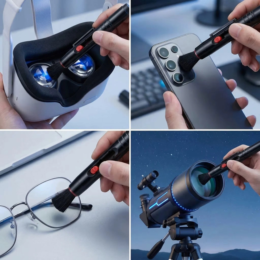 SZKOSTON DSLR-Objektiv-Reinigungsbürste und Digitalkamera-Sensor-Reinigungsset in Schwarz für Sony, Fujifilm, Nikon, Canon und DJI Action-Kameras - Bild 5