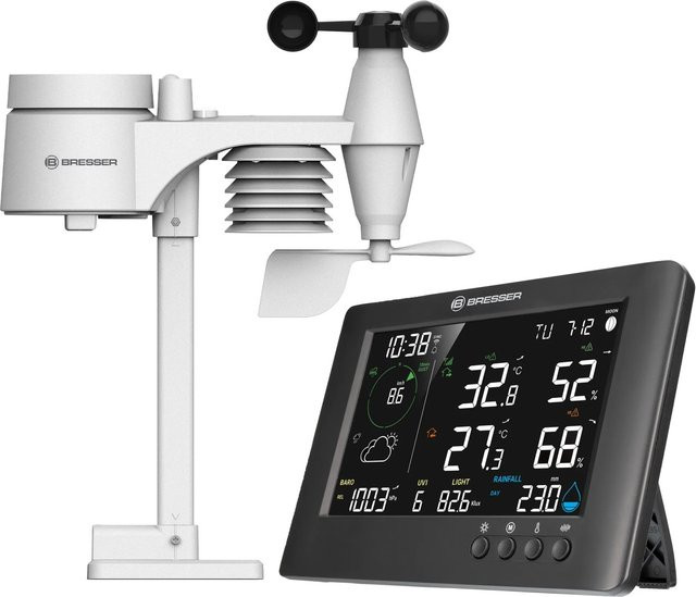 Bresser WLAN-Funk-Wetterstation TB 7-in-1 in Schwarz - Bild 1