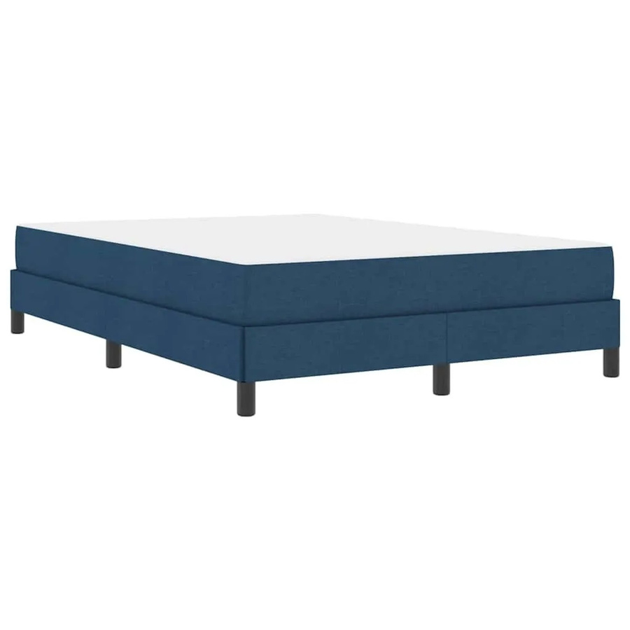 vidaXL Boxspringbett mit Matratze in Blau aus Stoff mit Taschenfederkern, B/T: 140 x 200 cm - Bild 2