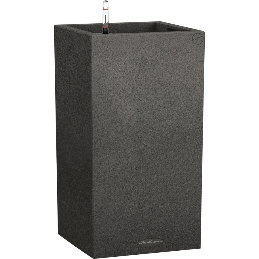 Lechuza Pflanzsäule Canto Stone high in Natursteinoptik Graphitschwarz, Höhe: 30 cm, Breite: 56 cm, Tiefe: 56 cm - Bild 2