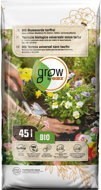 GROW by OBI BIO Blumenerde torffrei, 45 l - Bild 1