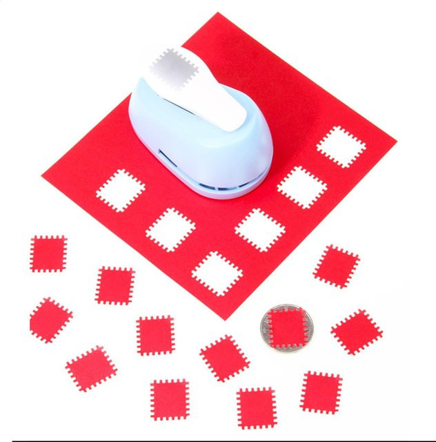 Manueller Stempel Puncher in Blau für Scrapbooking und DIY-Bastelarbeiten - Bild 1
