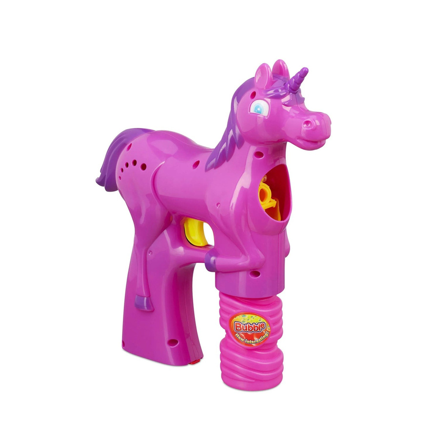Relaxdays Einhorn Seifenblasenpistole Kunststoff Pink LED Batteriebetrieben - Bild 2