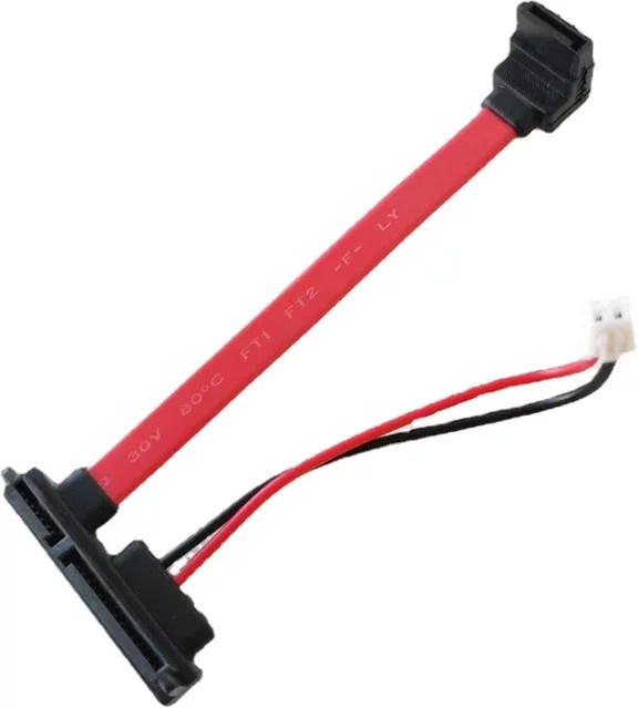 2-poliges SATA-Festplatten-Netzteilkabel mit 90 Grad rechtwinkligem Anschluss, 2,54 mm Pitch, 15-polig, Länge: 10 cm - Bild 1