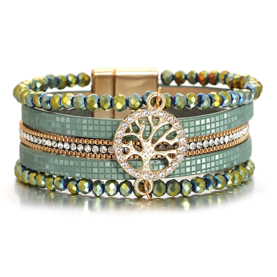 ALLYES Lederarmband, Kristallperlen, Damen - Bild 2