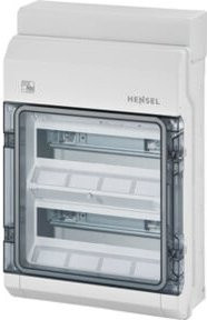 Hensel KV-Automatengehäuse PC 9224 Verteilerdose 24TE IP65 Weiß Transparent - Bild 1