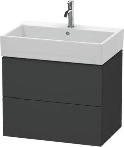 Duravit L-Cube Waschtischunterschrank wandhängend in Grau Matt, B/T/H: 68,4 x 45,9 x 54,4 cm - Bild 1