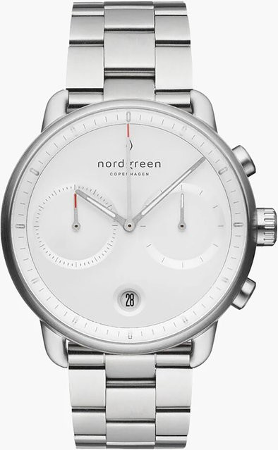 Nordgreen Herrenuhr Pioneer Chronograph, Edelstahl, Quarz, 42 mm, 10 ATM - Bild 1