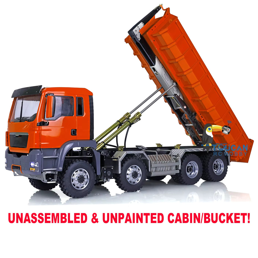 LESU TGS 8*8 Roll-On/Off-Kipper Hydraulischer Dumper, RC-Truck Automodell, 1:14, ferngesteuert - Bild 2